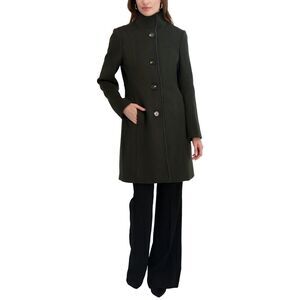 Tahari Womens  Aubrey Wool-Blend Coat, Green